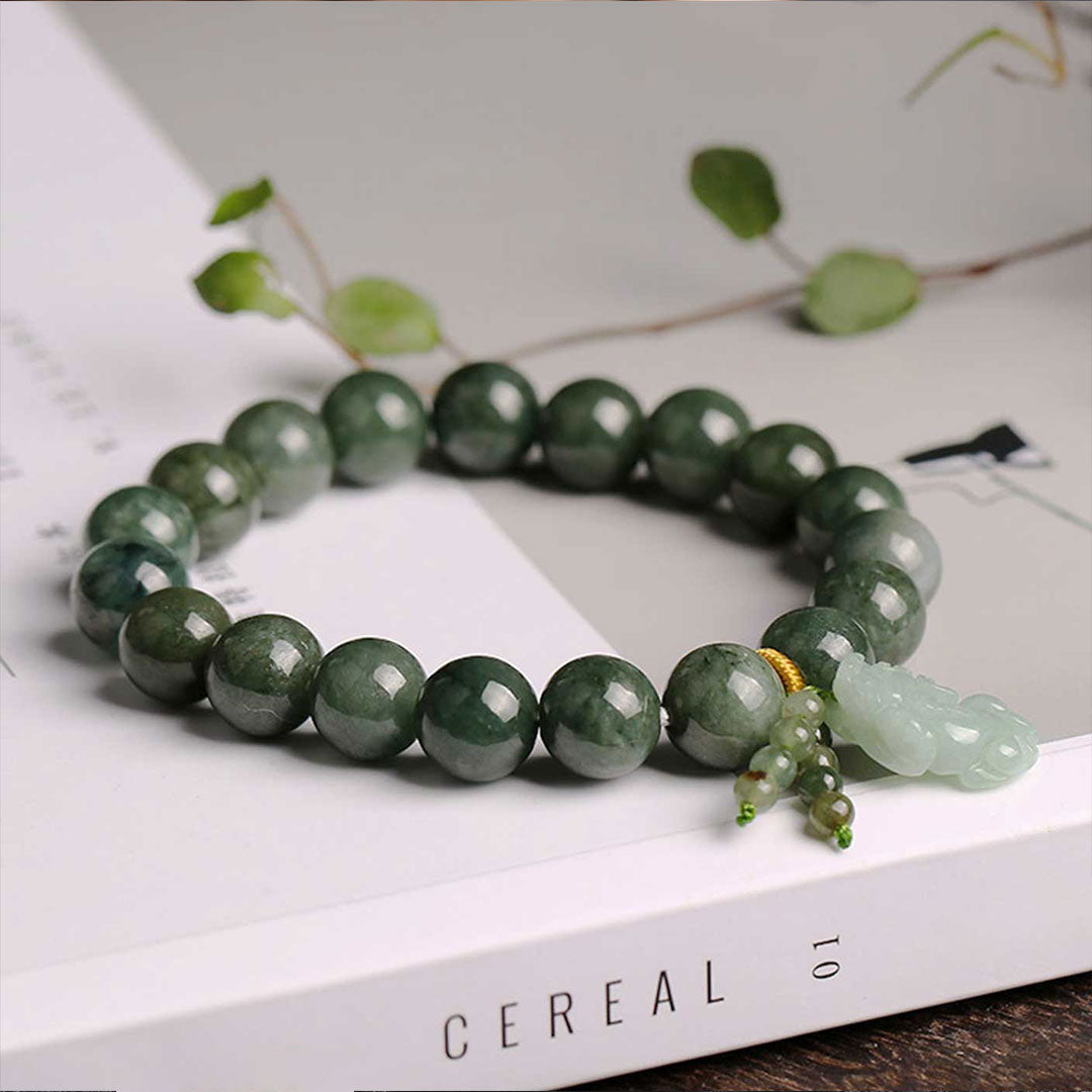 Natural Emerald Abundance Pixiu Bracelet