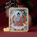 Tibetan Thangka Buddha Pendant Necklace